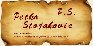 Petko Stojaković vizit kartica